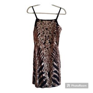 AKIRA | Dresses | Off The Shoulder Or On Rose Gold Gown | Poshmark